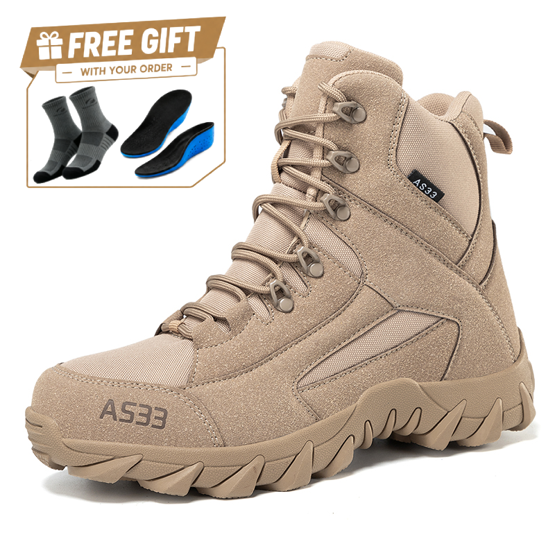 ⏰Limited Time Sale 70% OFF - Men's Suede Work Boots - Lace-Up, Breathable, Wide Toe Box with Arch Support