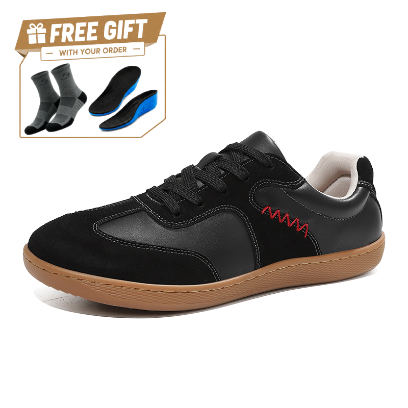 ⏰Limited Time Sale 70% OFF - Men's Genuine Leather Walking Shoes - Lace-Up, Waterproof, Wide Toe Box with Arch Support