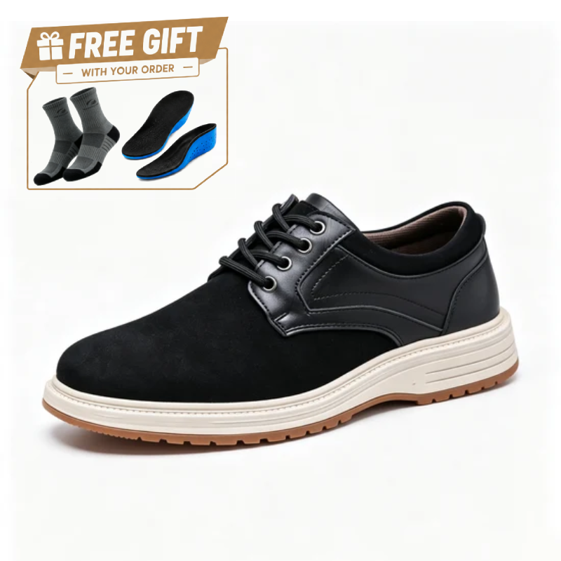 ⏰Limited Time Sale 70% OFF - Men's Suede Walking Shoes - Lace-Up, Breathable, Wide Toe Box with Arch Support