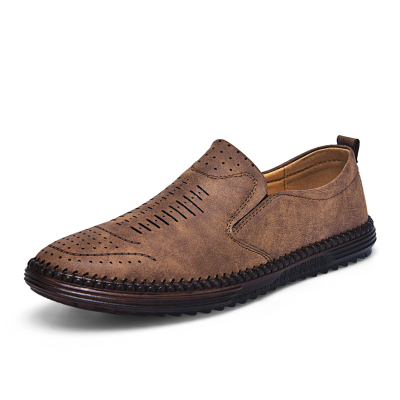 Men's Premium Handcrafted Leather  Slip-Ons – Wide Toe Box & Cushioning Sole to Help Reduce Everyday Foot Discomfort