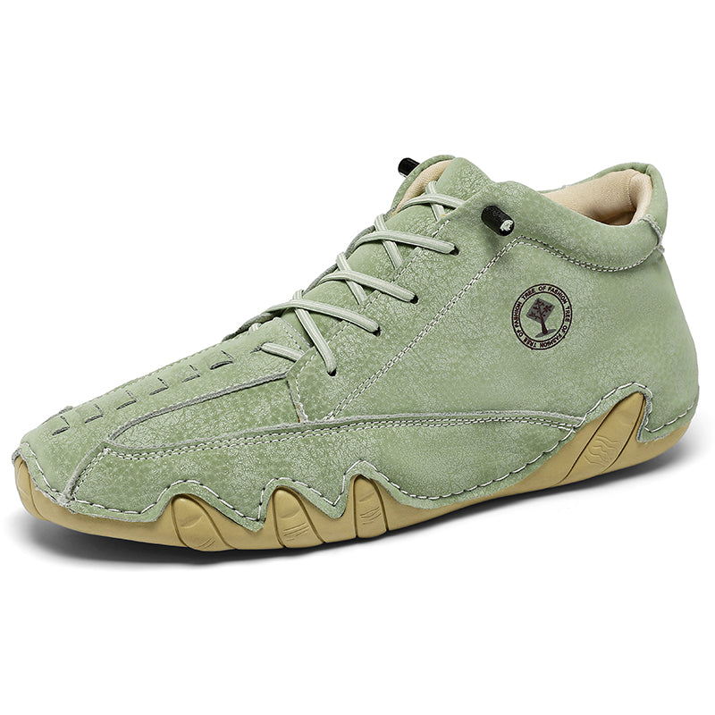 Men's Suede Casual Boots – Wide Toe, Easy On and Off, Waterproof, Slip-Resistant, Puncture-Resistant