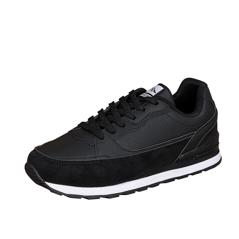 Men's Mixed Material Walking Shoes - Lace-Up, Breathable, Wide Toe Box with Arch Support