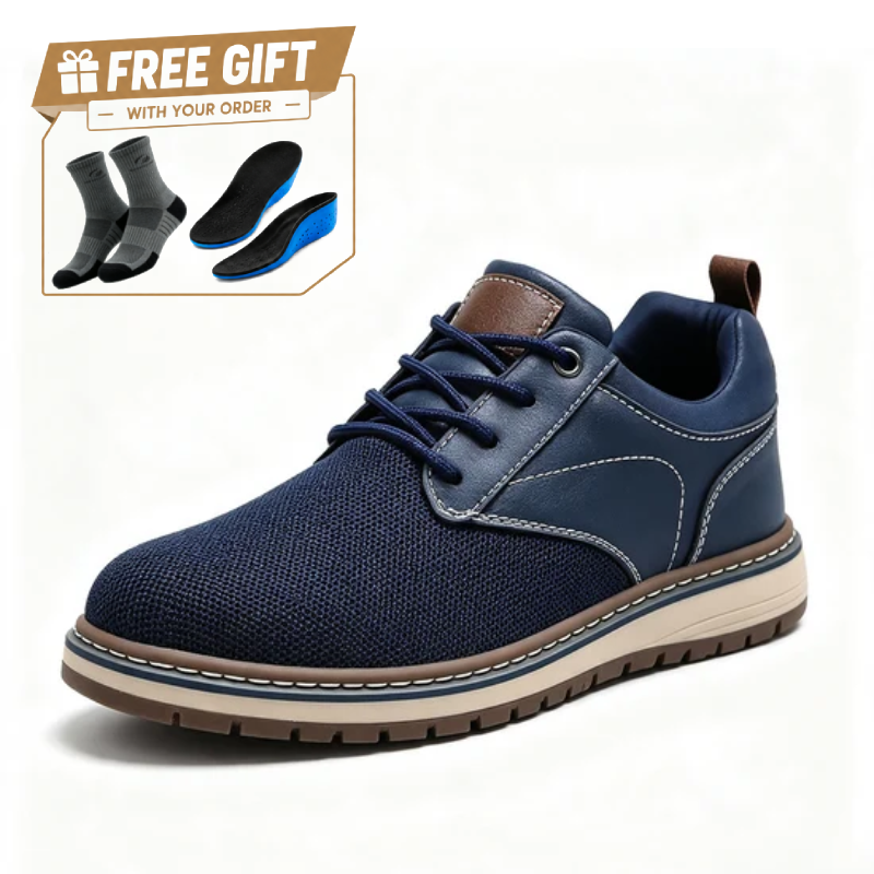 ⏰Limited Time Sale 70% OFF - Men's Mixed Material Walking Shoes - Lace-Up, Breathable, Wide Toe Box with Extra Support