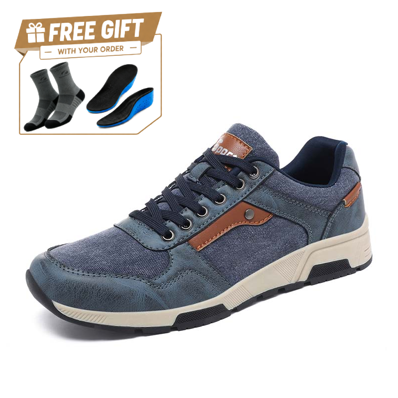 ⏰Limited Time Sale 70% OFF - Men's Canvas Walking Shoes - Lace-Up, Maximum Support, Wide Toe Box, Arch Support, Waterproof, Slip-Resistant, Shock-Absorbing