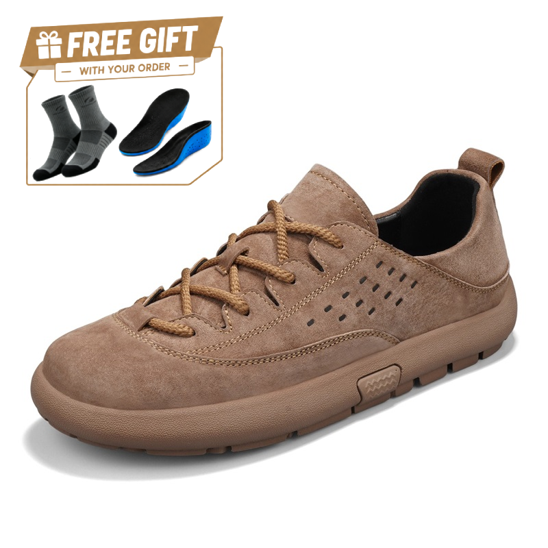 ⏰Limited Time Sale 70% OFF - Men's Suede Walking Shoes - Lace-Up, Breathable, Wide Toe Box with Arch Support