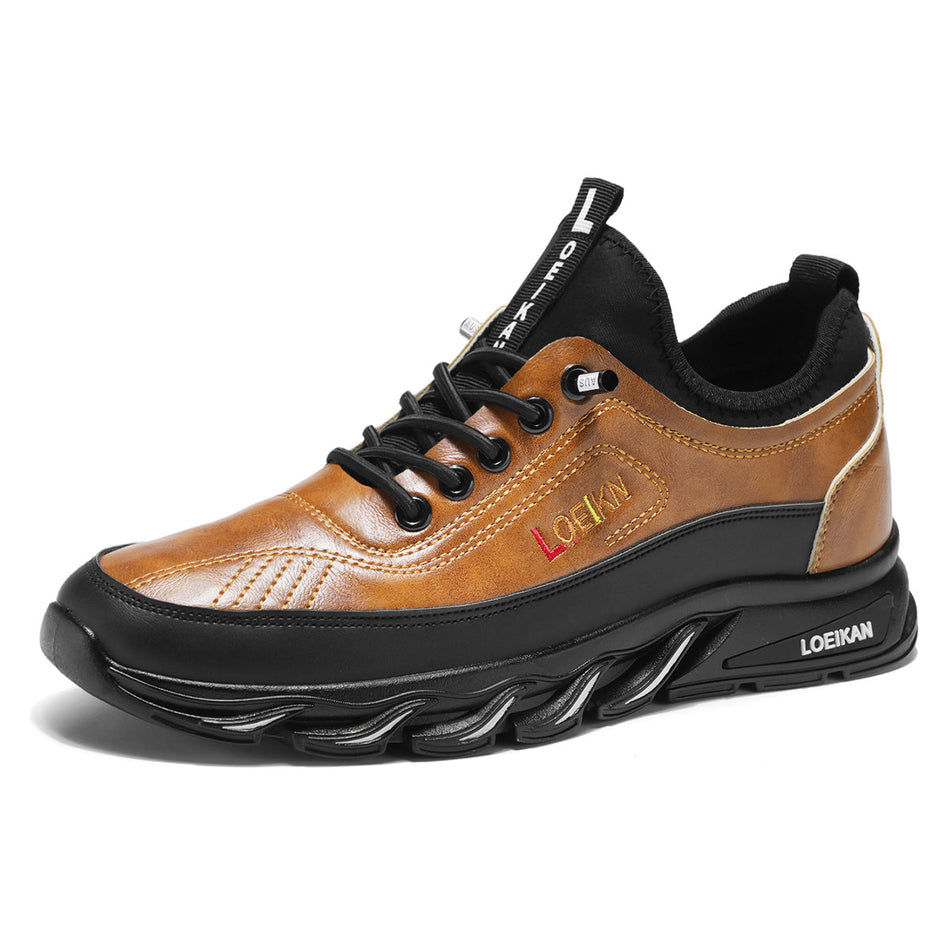Men's Casual Fashion  Hiking Shoes – Anti-Puncture, Anti-Collision, Non-Slip  Leather Outdoor Sports Shoes for All-Terrain Performance