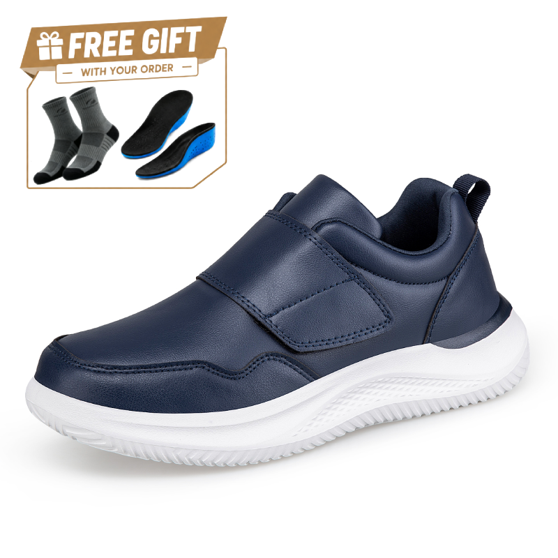 ⏰Limited Time Sale 70% OFF - Men's Genuine Leather Walking Shoes - Slip-On, Maximum Support, Wide Toe Box with Arch Support