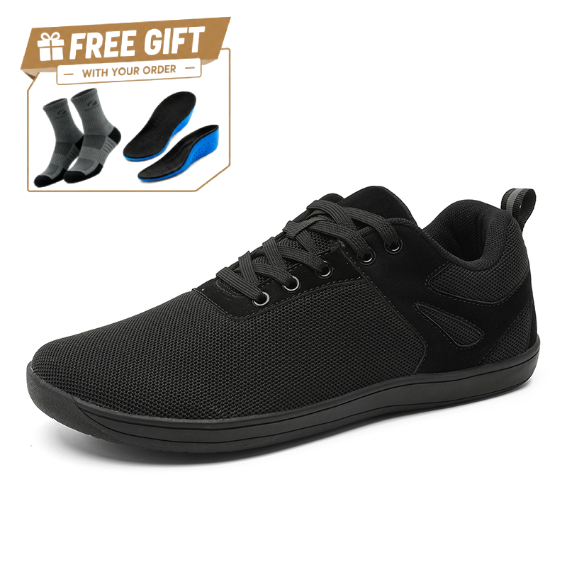 ⏰Limited Time Sale 70% OFF - Men's Mesh Barefoot Shoes - Lace-Up, Breathable, Wide Toe Box with Arch Support, Non-slip And Wear-Resistant