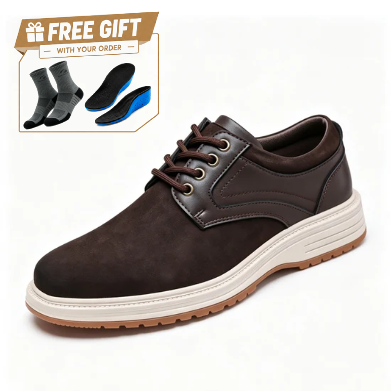 ⏰Limited Time Sale 70% OFF - Men's Suede Walking Shoes - Lace-Up, Breathable, Wide Toe Box with Arch Support