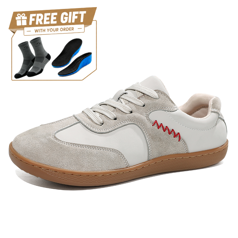 ⏰Limited Time Sale 70% OFF - Men's Genuine Leather Walking Shoes - Lace-Up, Waterproof, Wide Toe Box with Arch Support
