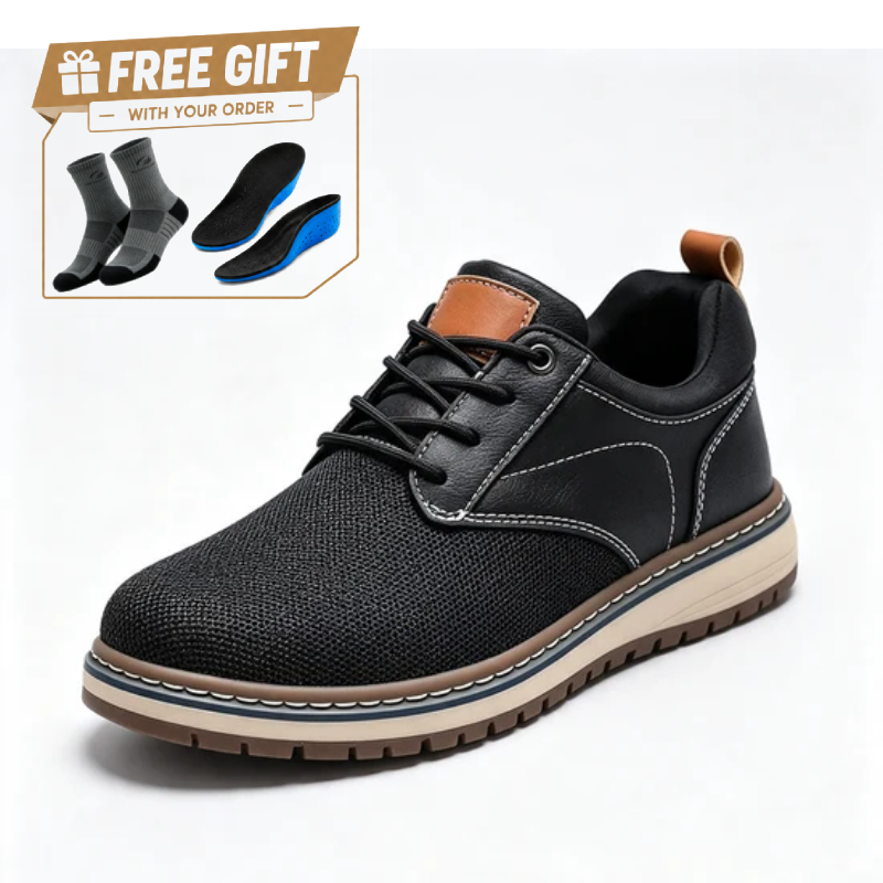 ⏰Limited Time Sale 70% OFF - Men's Mixed Material Walking Shoes - Lace-Up, Breathable, Wide Toe Box with Extra Support
