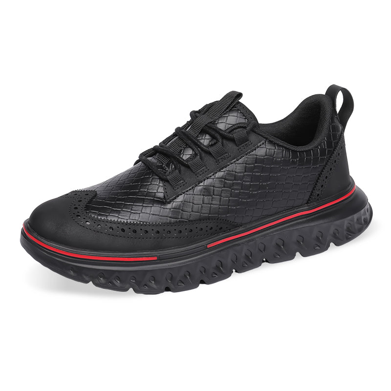 Men's crocodile leather shoes: Lightweight, waterproof, comfortable and soft walking shoes - wide last and extended design.