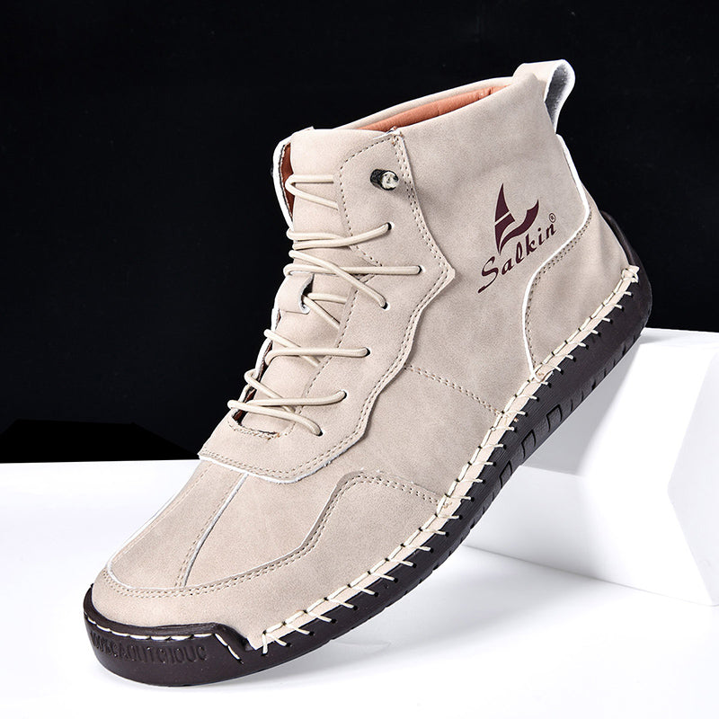 Men's premium handcrafted boots—shock-absorbing soles and wide toe box.