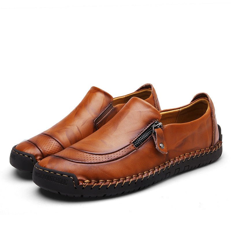 Men's Cowhide Leather Casual Lightweight Handmade Loafer Shoes